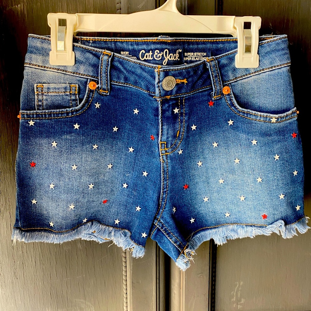 Girl’s Embroidered Denim Shorts